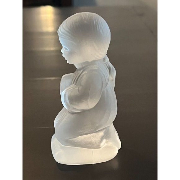 Goebel Art Vintage Goebel Frosted Crystal Paperweight Signed Goebel